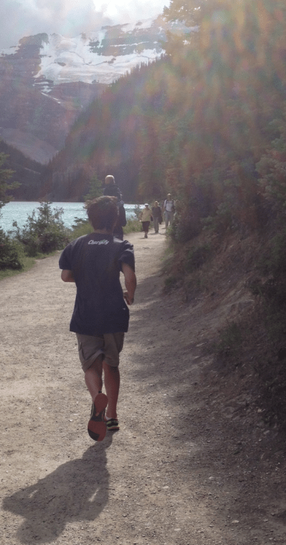 Running in mountains